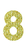 Set Tas nummers Strijkletters Vag Glitter Coronado Gold - afb. 2