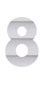 Set Tas nummers Strijkletters Vag Glitter Rainbow White 488 - afb. 2