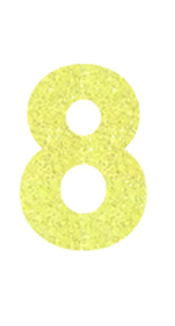 Set Tas nummers Strijkletters Vag Glitter Neon Yellow Glitter 446 - afb. 2