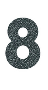 Set Tas nummers Strijkletters Vag Glitter Grey Glitter 459 - afb. 2