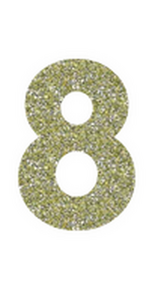 Set Tas nummers Strijkletters Vag Glitter Champagne Glitter 490 - afb. 2