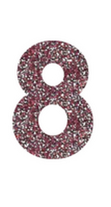 Set Tas nummers Strijkletters Vag Glitter Rose Gold Glitter 486 - afb. 2