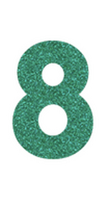 Set Tas nummers Strijkletters Vag Glitter Emerald Glitter 427 - afb. 2