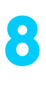 Set Tas nummers Strijkletters Vag Glow in the Dark Blauw - afb. 2