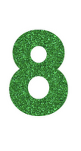Set Tas nummers Strijkletters Vag Glitter Green Glitter 455 - afb. 2