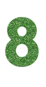 Set Tas nummers Strijkletters Vag Glitter Light Green Glitter 483 - afb. 2