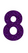 Set Tas nummers Strijkletters Vag Glitter Purple Glitter 424 - afb. 2