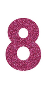 Set Tas nummers Strijkletters Vag Glitter Pink Glitter 457 - afb. 2