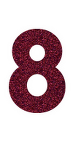 Set Tas nummers Strijkletters Vag Glitter Burgundy  Glitter 422 - afb. 2