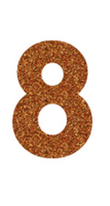 Set Tas nummers Strijkletters Vag Glitter Copper 426 - afb. 2