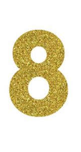 Set Tas nummers Strijkletters Vag Glitter Light Gold Glitter 425 - afb. 2