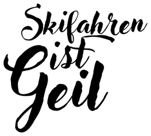 Skifahren is Geil Plakfolie ( sticker materiaal ) Mint Groen Sticker Materiaal - afb. 1