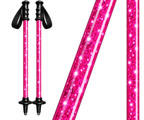 Skistokken wrap Roze glitter