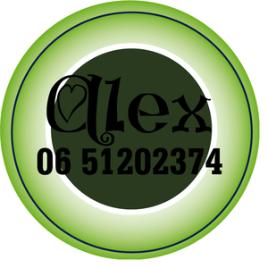 Sticker Groen 4 cm Rond Flex Zwart - afb. 1