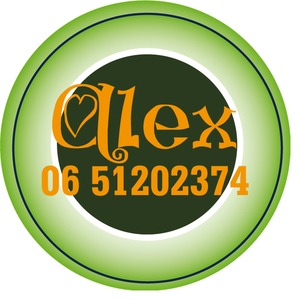 Sticker Groen 4 cm Rond Flex Neon Oranje_ - afb. 1