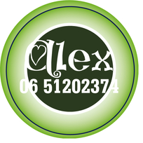 Sticker Groen 4 cm Rond Flex Wit