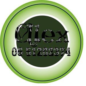 Sticker Groen 4 cm Rond Flex BORSTLOGO - afb. 1