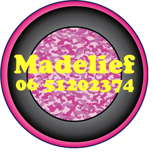 Sticker Roze Camouflage 4 cm Rond Flex Neon Geel - afb. 1