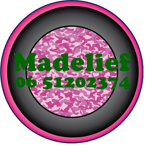 Sticker Roze Camouflage 4 cm Rond Flex Midden Groen - afb. 1