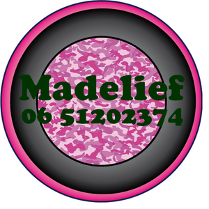 Sticker Roze Camouflage 4 cm Rond Flex Donker Groen - afb. 1