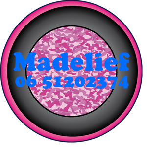 Sticker Roze Camouflage 4 cm Rond Flex Licht Blauw - afb. 1