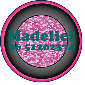 Sticker Roze Camouflage 4 cm Rond Flex Petrol - afb. 1