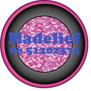 Sticker Roze Camouflage 4 cm Rond Flex Oceaanblauw - afb. 1