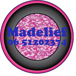 Sticker Roze Camouflage 4 cm Rond Flex Middel Blauw - afb. 1