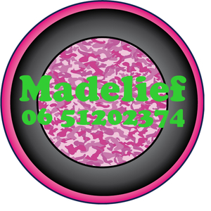 Sticker Roze Camouflage 4 cm Rond Flex Limoen Groen - afb. 1