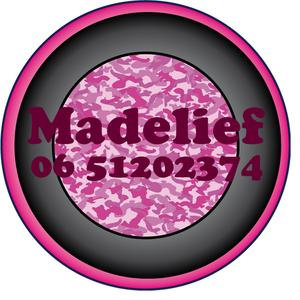 Sticker Roze Camouflage 4 cm Rond Flex Burgundy - afb. 1