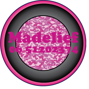 Sticker Roze Camouflage 4 cm Rond Flex Framboos - afb. 1