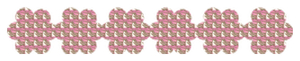 Strijkslinger Bloem Design Leger Roze - afb. 1