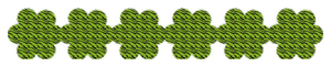 Strijkslinger Bloem Design Zebra Groen - afb. 1