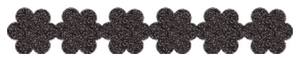 Strijkslinger Bloem Glitter Black Glitter 458 - afb. 1