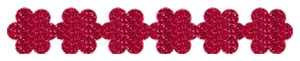Strijkslinger Bloem Glitter Hot Pink - afb. 1