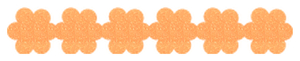 Strijkslinger Bloem Glitter Neon Oranje Glitter - afb. 1