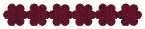 Strijkslinger Bloem Glitter Burgundy  Glitter 422 - afb. 1