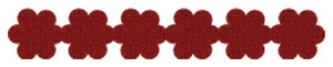 Strijkslinger Bloem Glitter Red Glitter 456 - afb. 1