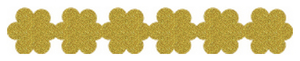 Strijkslinger Bloem Glitter Light Gold Glitter 425 - afb. 1