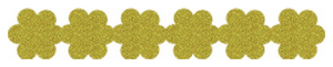 Strijkslinger Bloem Glitter Gold Glitter 451 - afb. 1