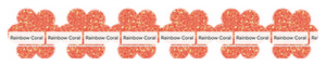 Strijkslinger Bloem Glitter Rainbow Coral Glitter ST - afb. 1