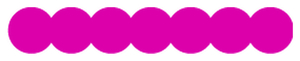 Strijkslinger Bol Flock Magenta - afb. 1