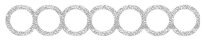Strijkslinger Bol Hol Glitter Zilver - afb. 1