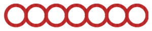 Strijkslinger Bol Hol Design Leer Rood - afb. 1