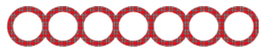 Strijkslinger Bol Hol Design Ruit Rood - afb. 1