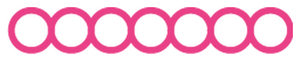 Strijkslinger Bol Hol Polyester Ondergrond Neon Roze - afb. 1