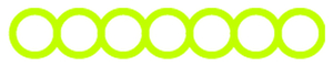 Strijkslinger Bol Hol Flock Neon Geel - afb. 1