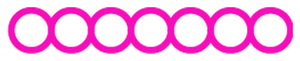 Strijkslinger Bol Hol Flock Neon Roze - afb. 1