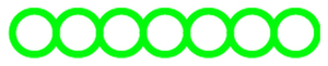 Strijkslinger Bol Hol Glow in the dark Glow in the Dark Groen - afb. 1