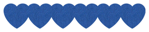 Strijkslinger Hart Glitter Blauw - afb. 1